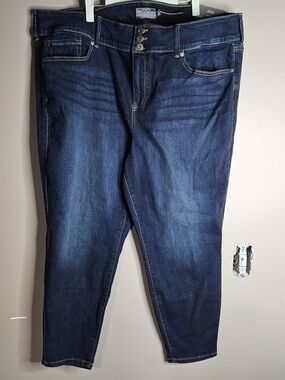 Torrid Dark Indigo Stretch Denim Jeans Super Soft Jeggings Waist 22"